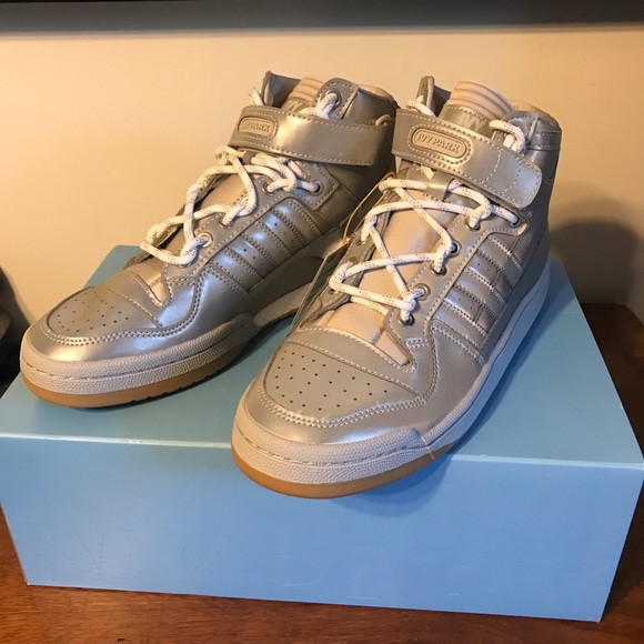 ADIDAS Ivy Park Forum Mid Icy Park Silver Metallic - Picture 3 of 11